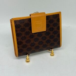 Celine Brown and Tan Wallet with Macadam print